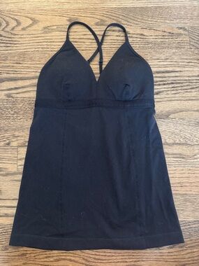 lululemon athletica Black Built-In Bra Crossback Tank